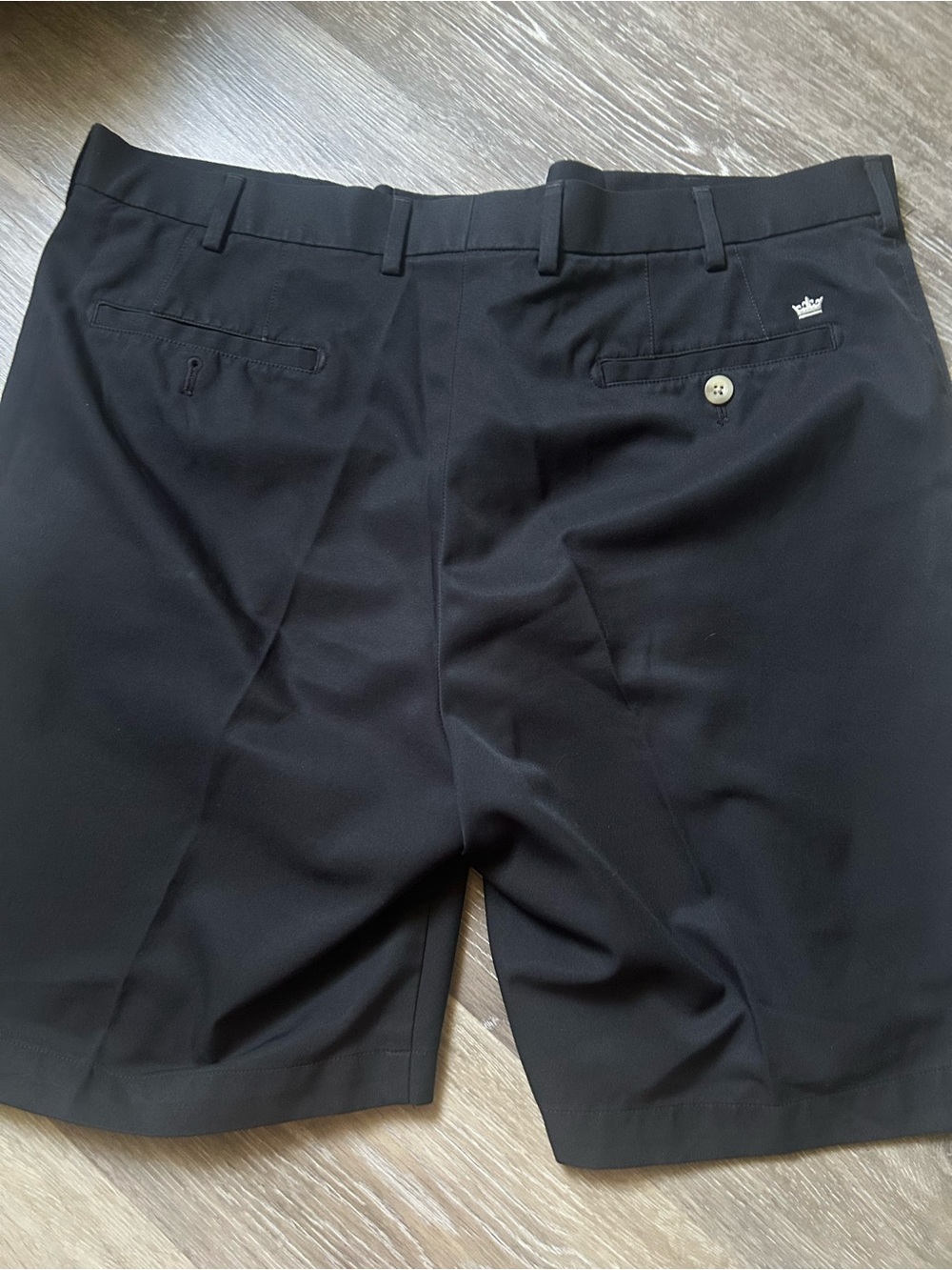 Peter Millar Black Men's Flat-Front Dress Shorts